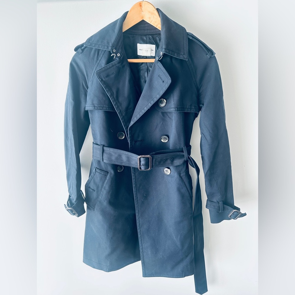 Club Monaco Navy Trench Coat